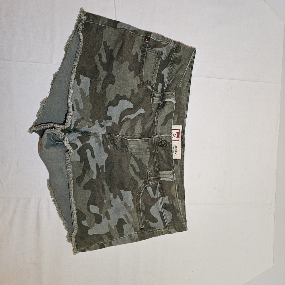 Camouflage Denim Shorts